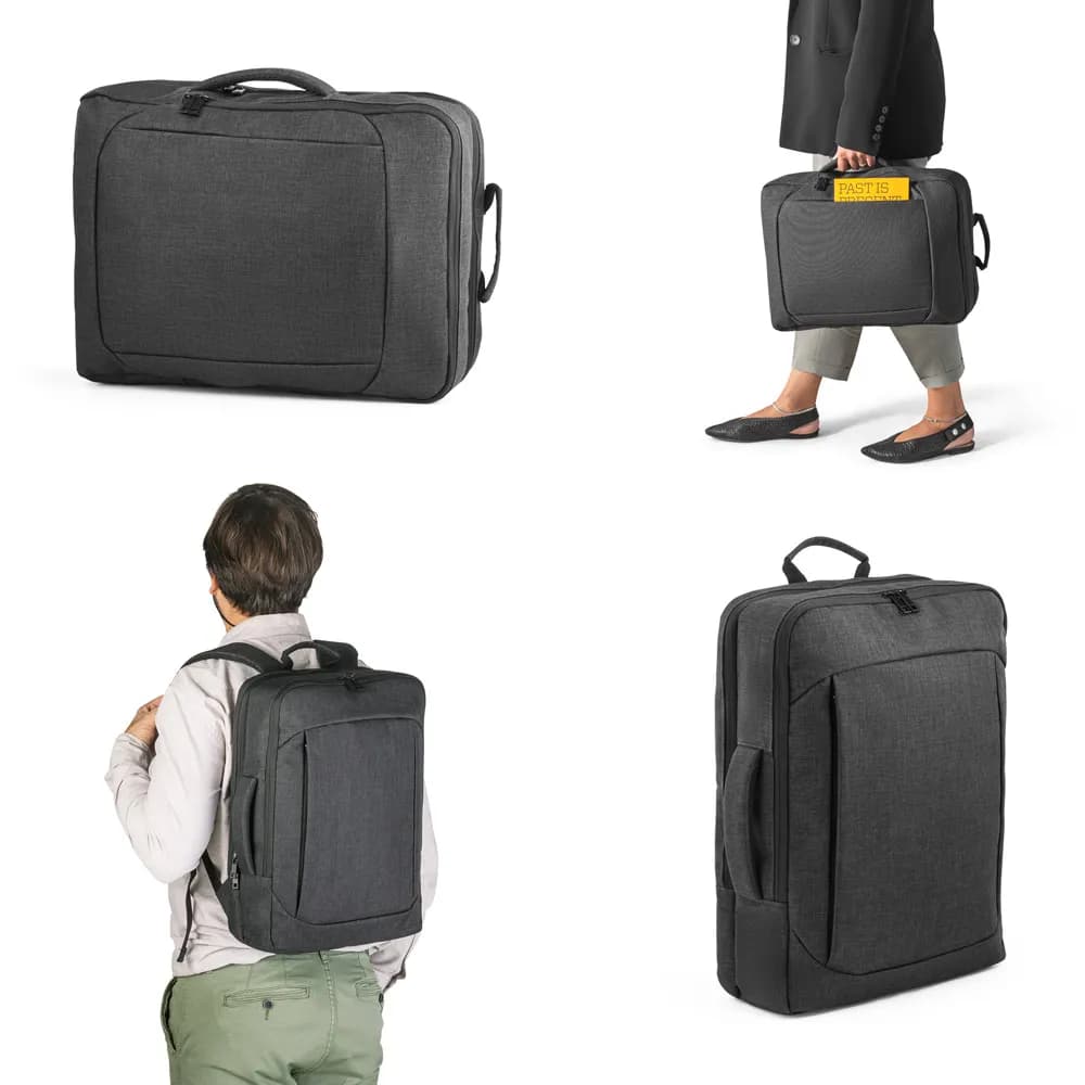 2-in-1-Rucksack für 15.6-Laptop aus 600D Polyester - ALEXANDRIA - Dunkelgrau