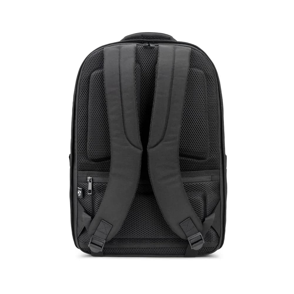 Diebstahlsicherer Rucksack aus Twill mit wasserabweisender Beschichtung und recyceltem 600D-Polyester für Laptops 173 - YANGON BPACK - Schwarz
