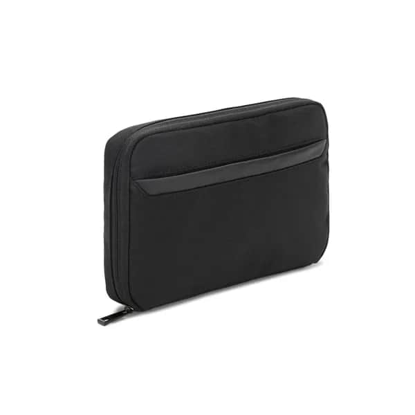 Tasche, die geräumig ist und Organisation für technisches Zubehör bietet, aus Twill mit wasserabweisender Beschichtung und recyceltem 600D-Polyester - YANGON - Schwarz
