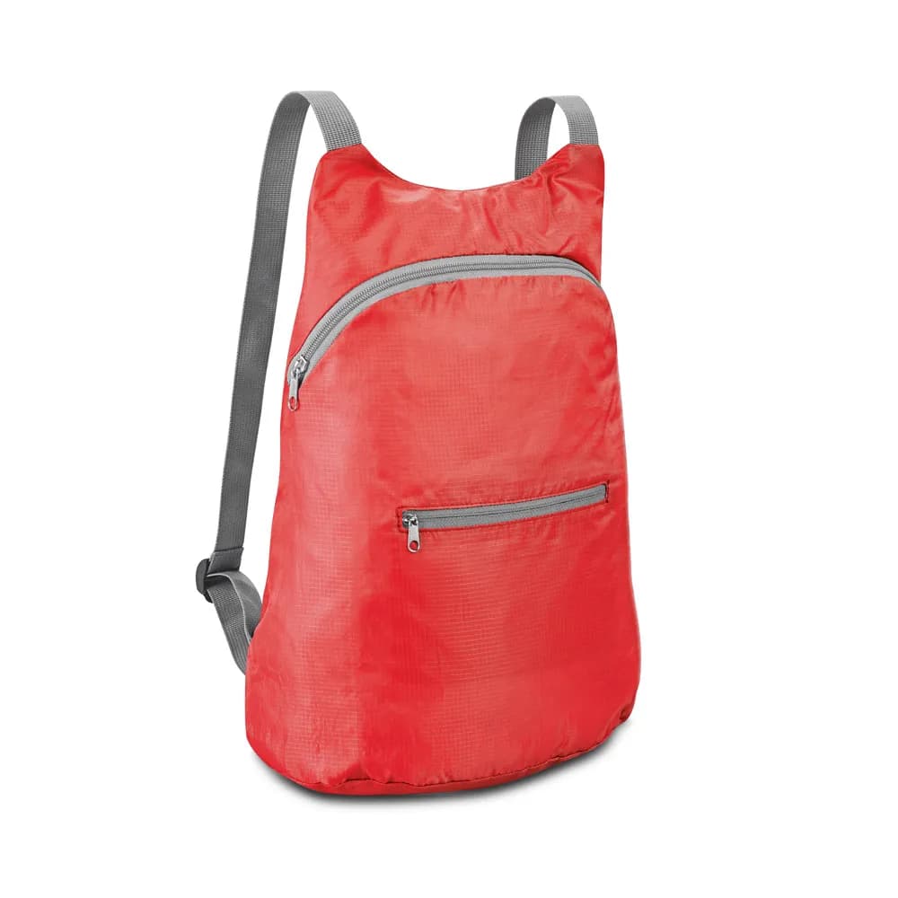 Faltbarer Rucksack aus 210D Ripstop Polyester - BARCELONA - Rot