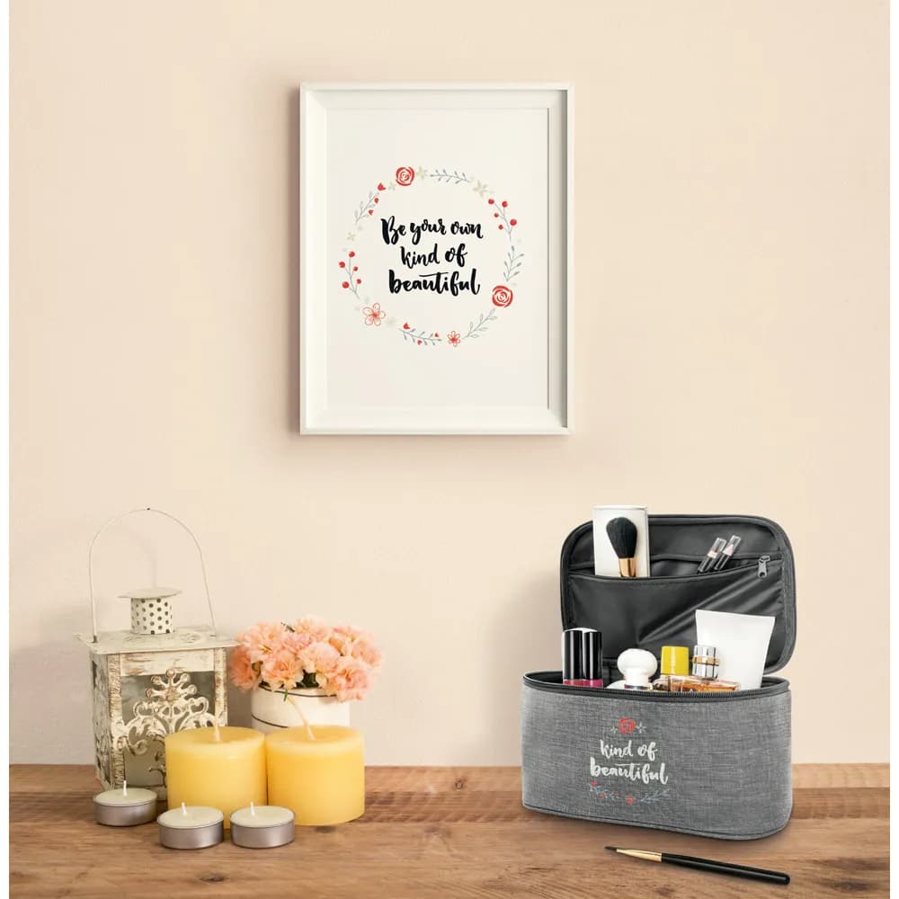 Kulturbeutel aus 300D HD mit gepolstertem Griff - ELIZA - Rosa