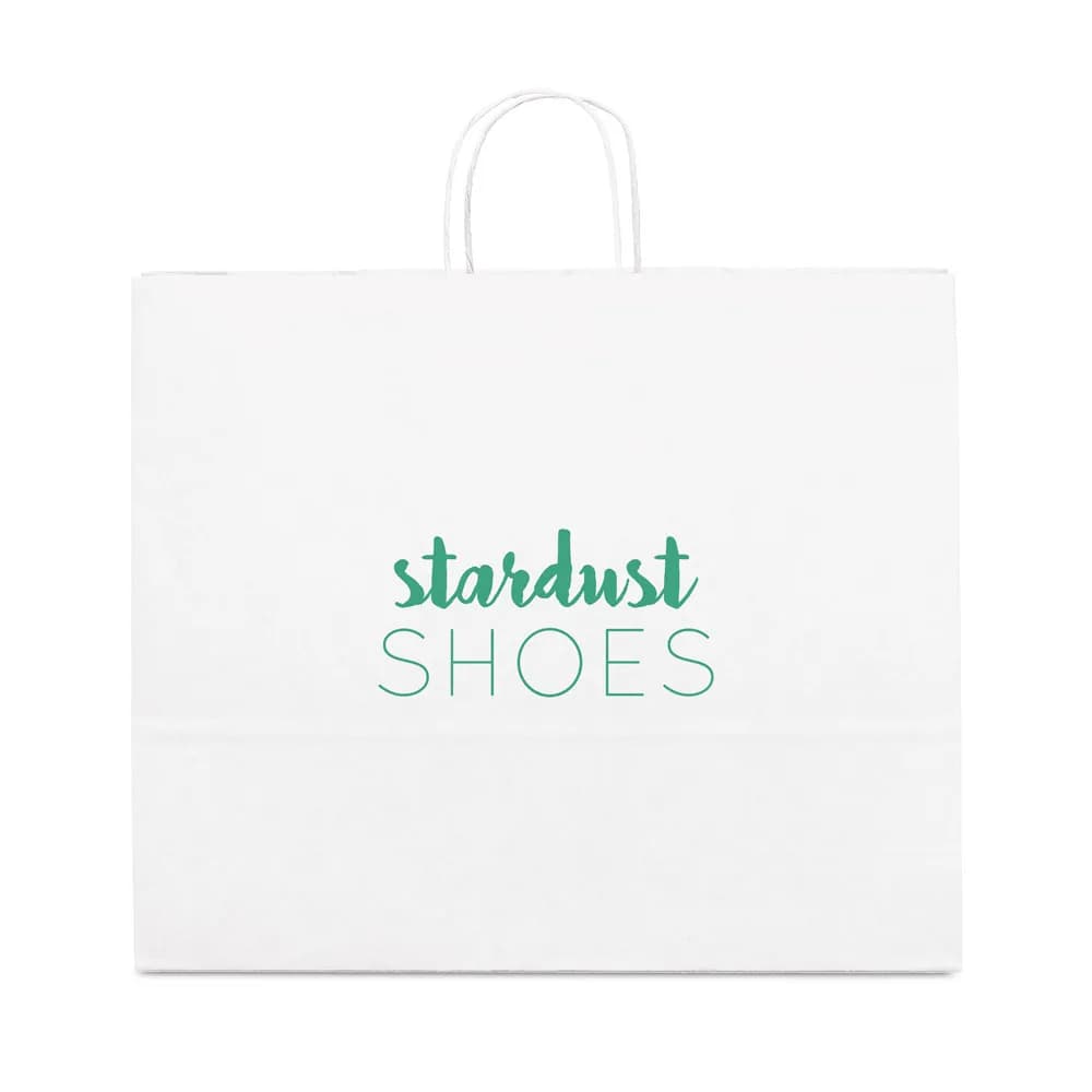 Tragetasche aus Kraftpapier (100 g/m²) - KELLY - Weiß