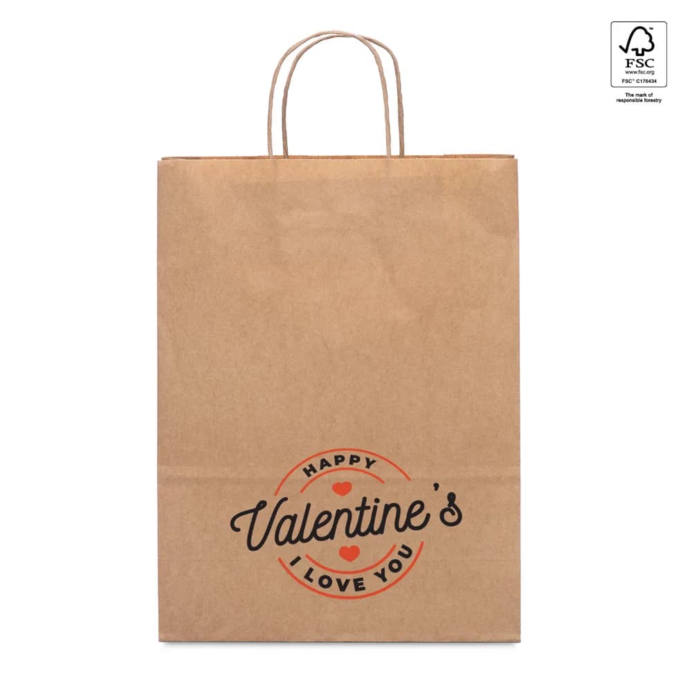 Tragetasche aus Kraftpapier (115 g/m²) - LEIA - Natur