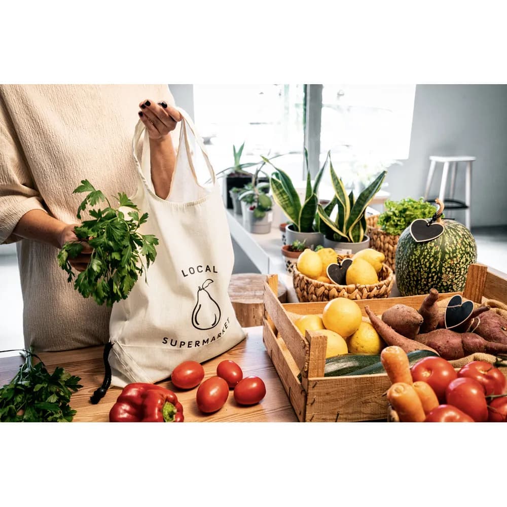 Faltbare Tragetasche aus 100% Baumwolle (100 g/m²) - ORLEANS - Naturhell