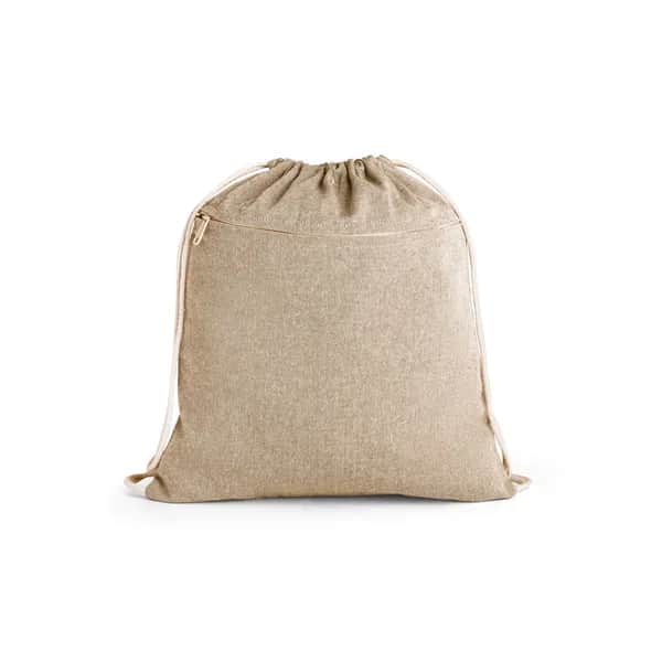 Turnbeutel mit recycelter Baumwolle (70%), Polyester (30% rPET) (140 g/m²) - CHANCERY - Natur