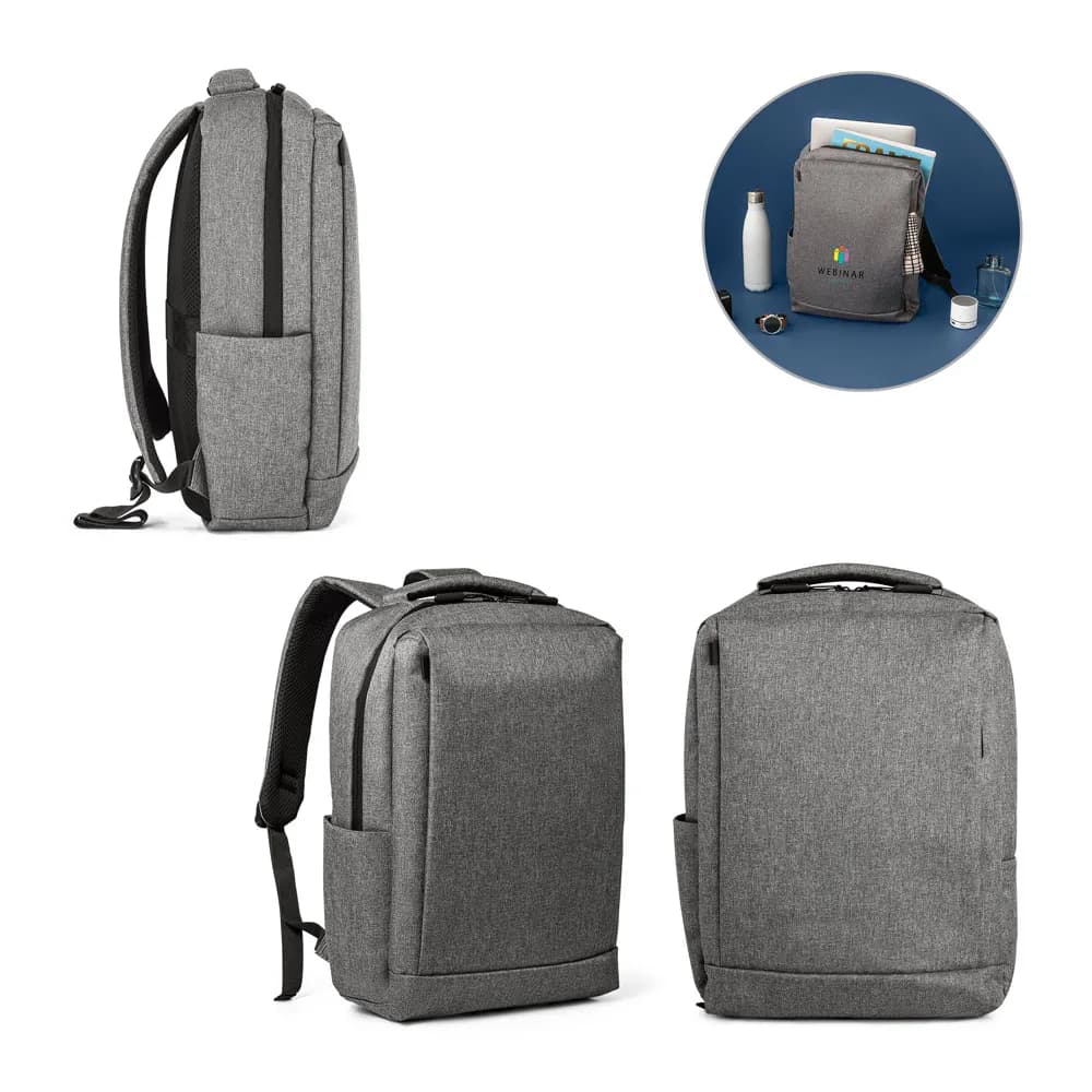 Laptop-Rucksack für 15.6 aus 300D Polyester - BOLOGNA - Grau