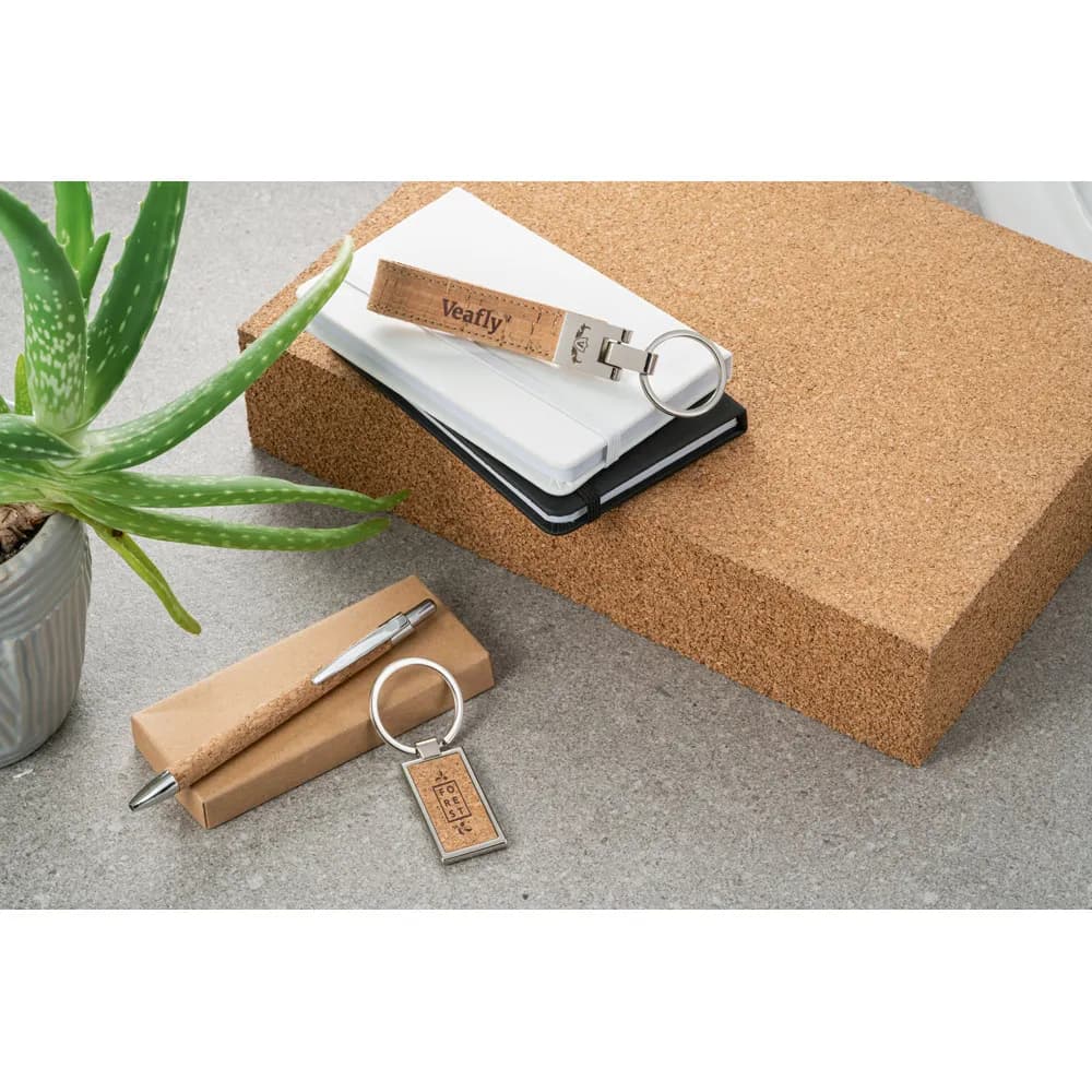 Schlüsselanhänger aus Kork und Metall - CORKS - Natur