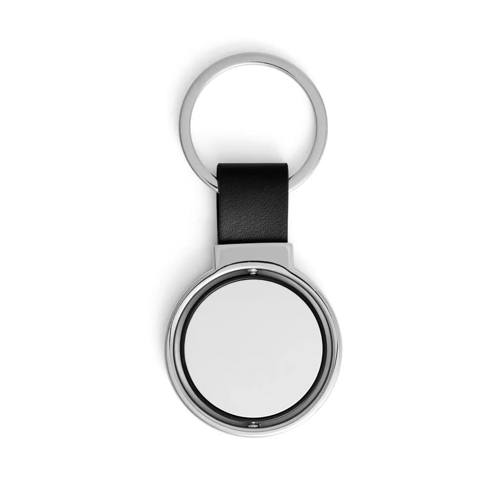 Schlüsselanhänger aus Metall und PU. Geeignet für Doming - ALBRIGHT - Schwarz