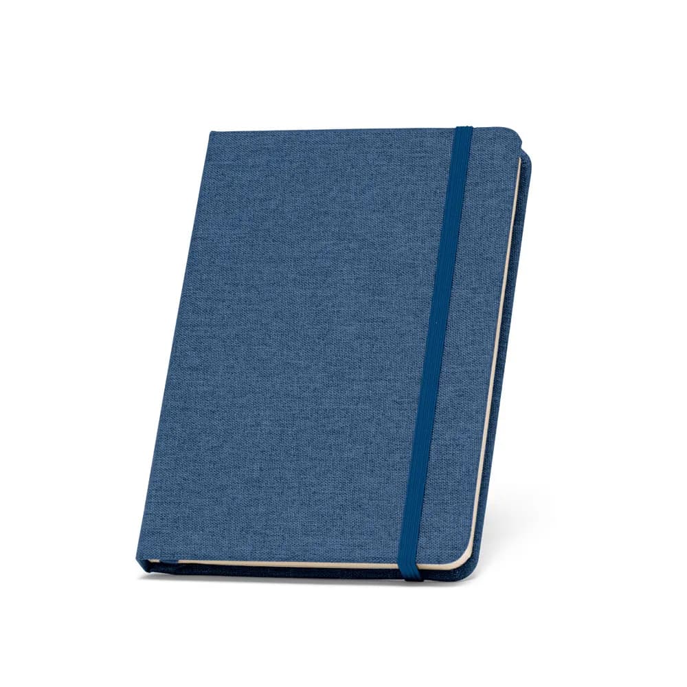 A5 Notizbuch aus recyceltem Polyester (100% rPET) mit linierten Blättern - BOYD - Blau