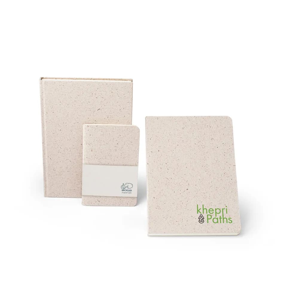 Notizbuch A6 mit flexiblem Cover aus Elefantendung (80%) - ORGANIC SOFT - Naturhell