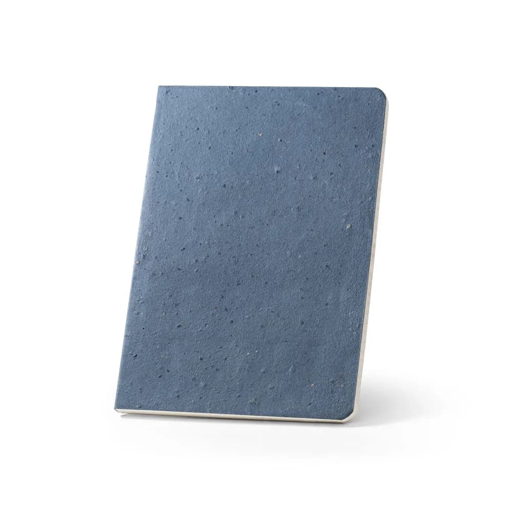 Notizbuch A5 mit semi-flexiblem Cover aus Kaffeeschalenverwertung (65%) - COFFEEPAD SEMI-RIGID - Blau