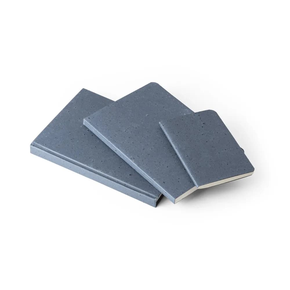 Notizbuch A5 mit semi-flexiblem Cover aus Kaffeeschalenverwertung (65%) - COFFEEPAD SEMI-RIGID - Blau