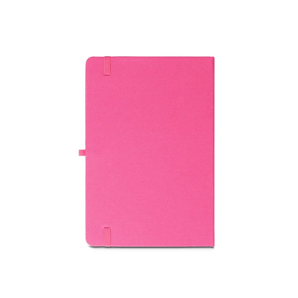 A5 Notizbuch aus recyceltem Polyester (100% rPET) mit linierten Seiten - ANNE - Rosa