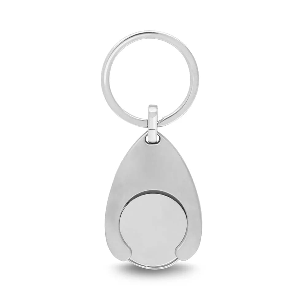 Schlüsselanhänger aus Metall - PORTHOS - Satinsilber
