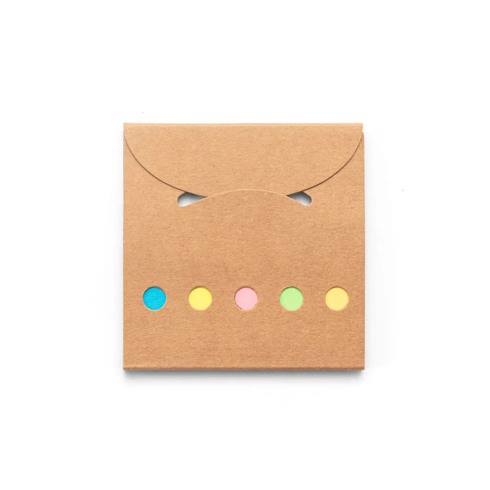 Büroset 2-in-1- aus 100 % Recyclingpapier mit 6 Haftnotizblöcken - AINSLEY - Natur