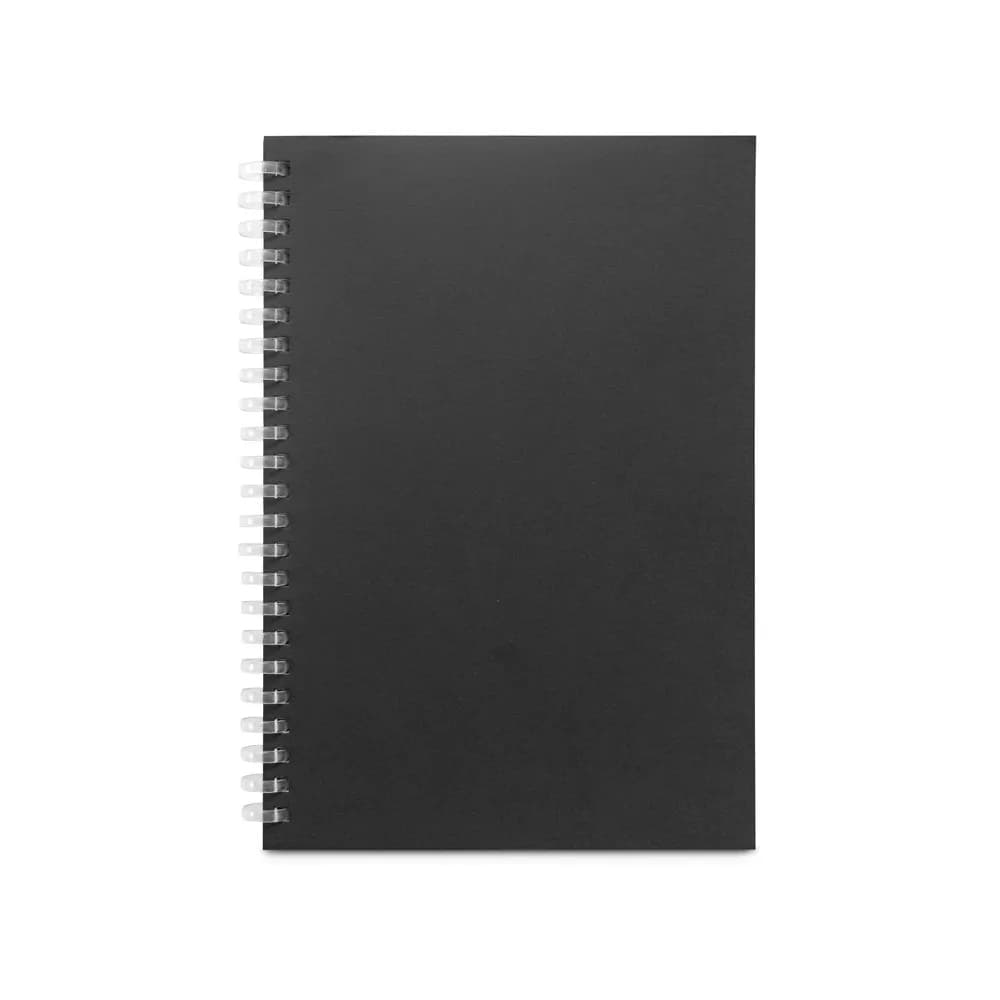 Notizblock A5 mit flexiblem Cover, hergestellt aus 100 % Recyclingpapier - SCHILLER - Schwarz
