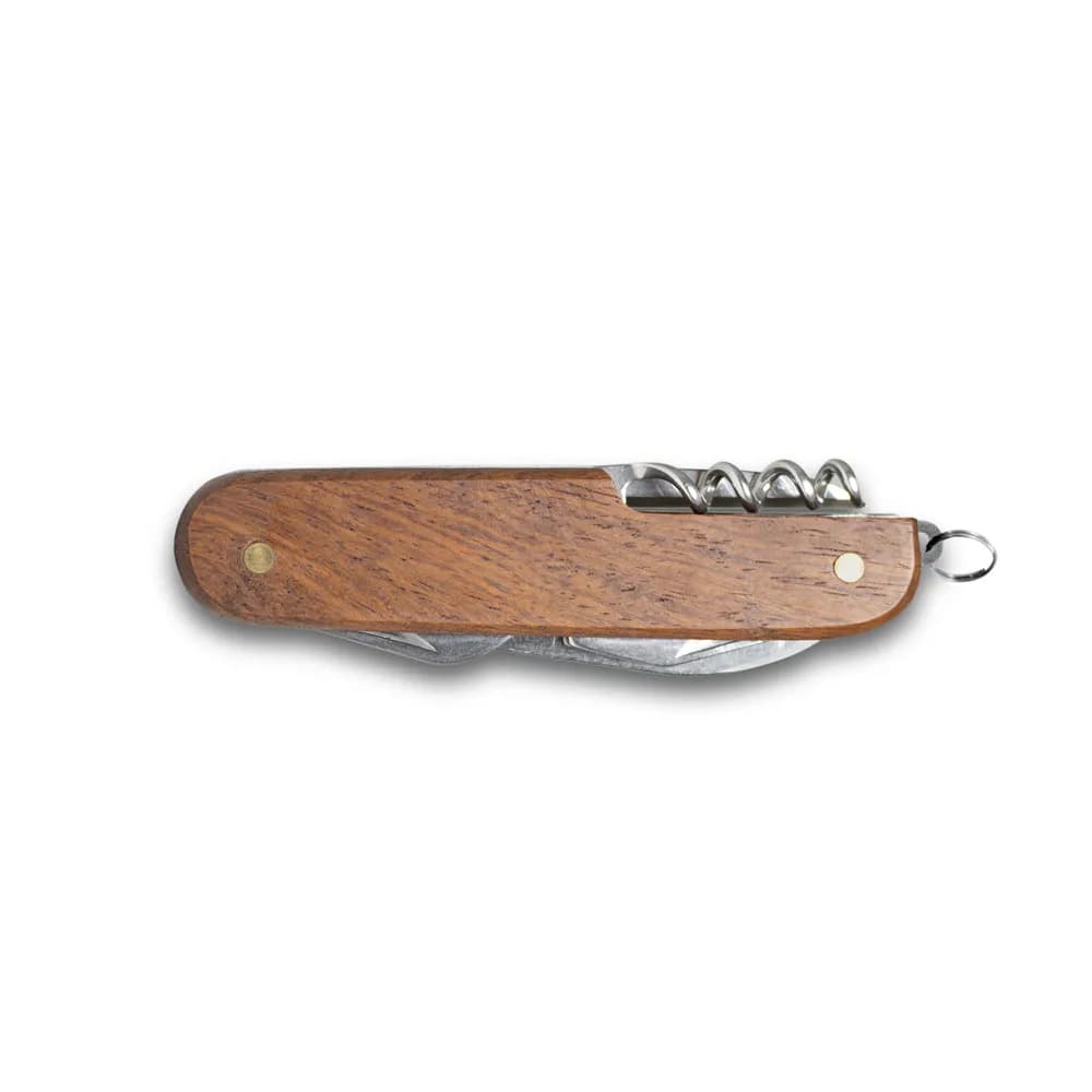 Multifunktions-Taschenmesser aus Edelstahl und Holz - BELPIANO - Natur