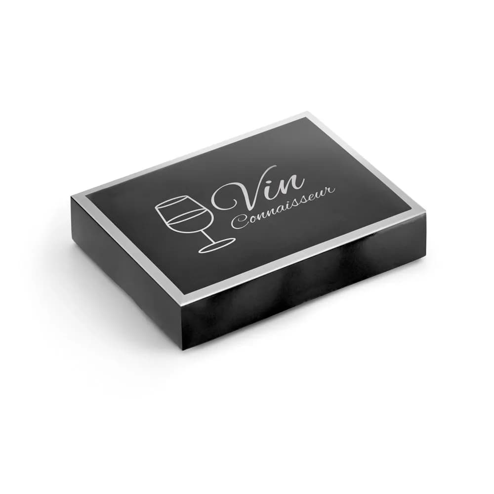 Weinset aus Zink und Edelstahl bestehend - BARREL - Satinsilber