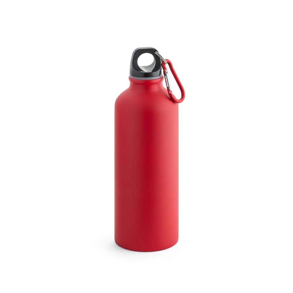 Aluminiumflasche mit Karabiner 540 ml - COLLINA - Rot