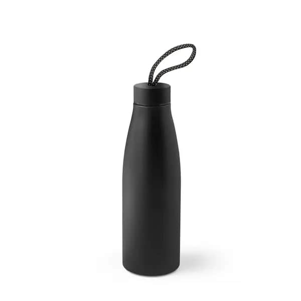 Trinkflasche aus 90% recyceltem Edelstahl 710 mL - MORGAN - Schwarz