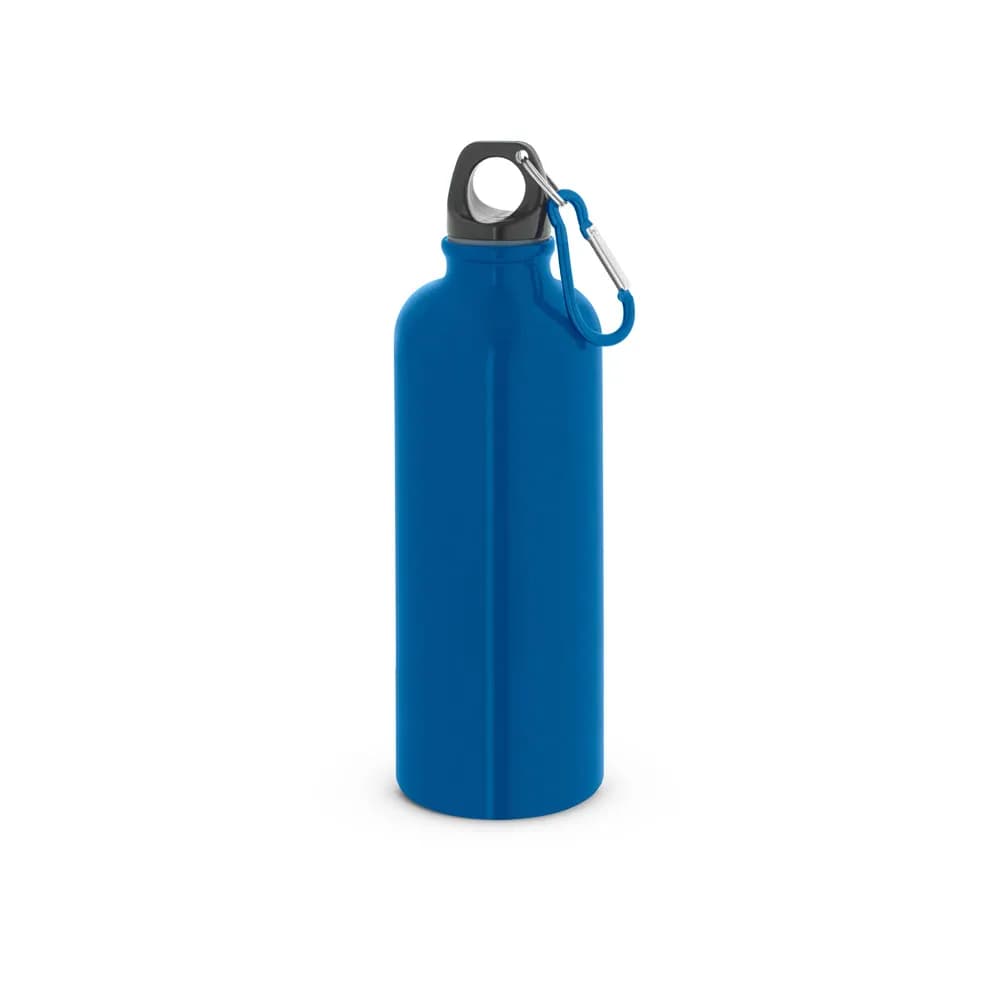 Edelstahlflasche mit einwandiger Ausführung und Karabiner, 550 ml - KELCE - Blau