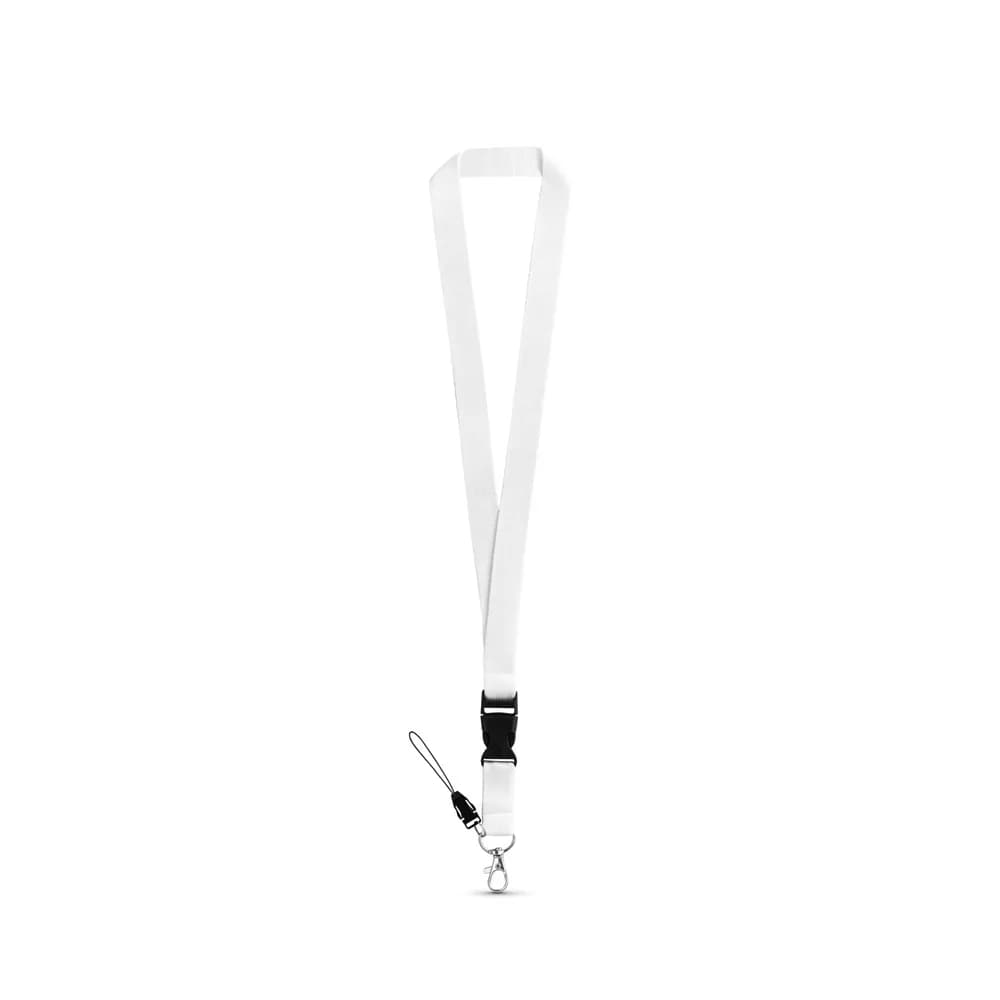Lanyard aus Polyester - ANQUETIL - Weiß