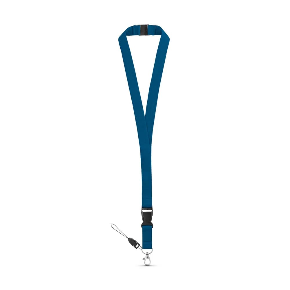 Lanyard aus Polyester (20 mm) mit einem Schlüsselband - MURRAY - Blau