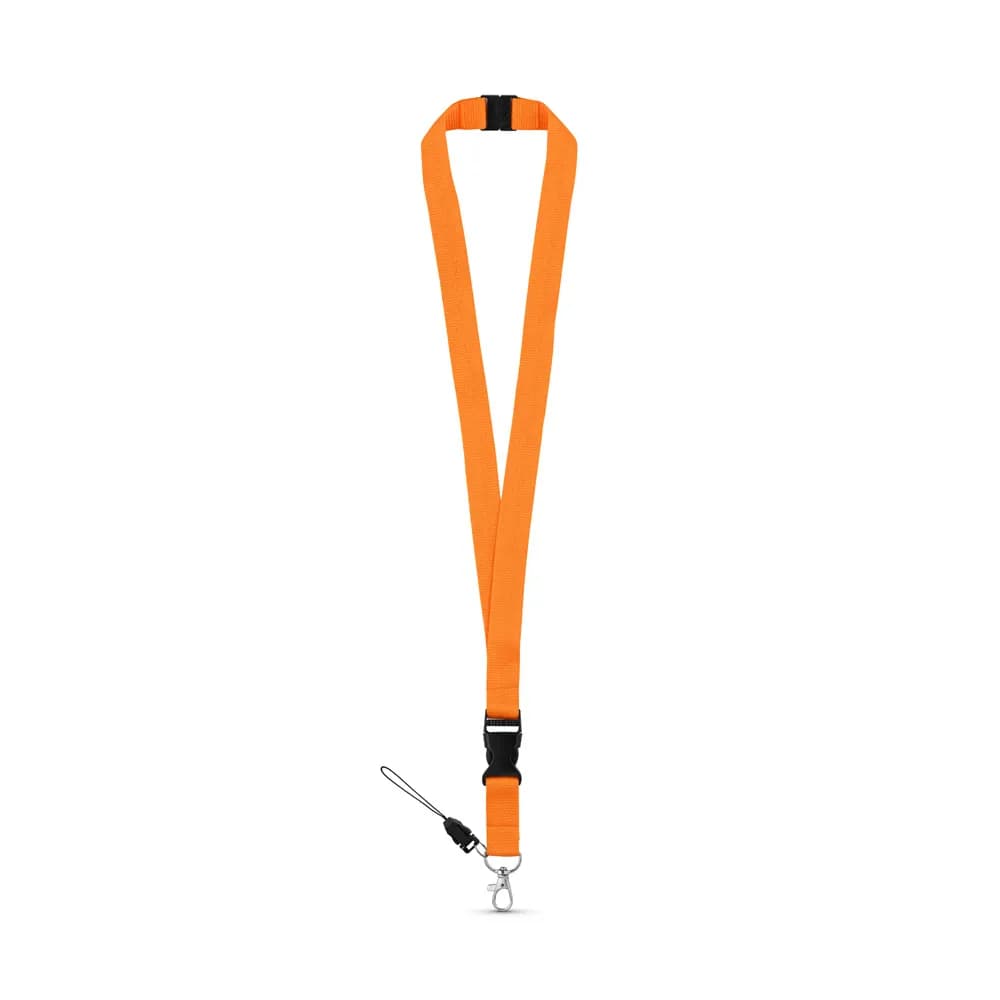 Lanyard aus Polyester (20 mm) mit einem Schlüsselband - MURRAY - Orange