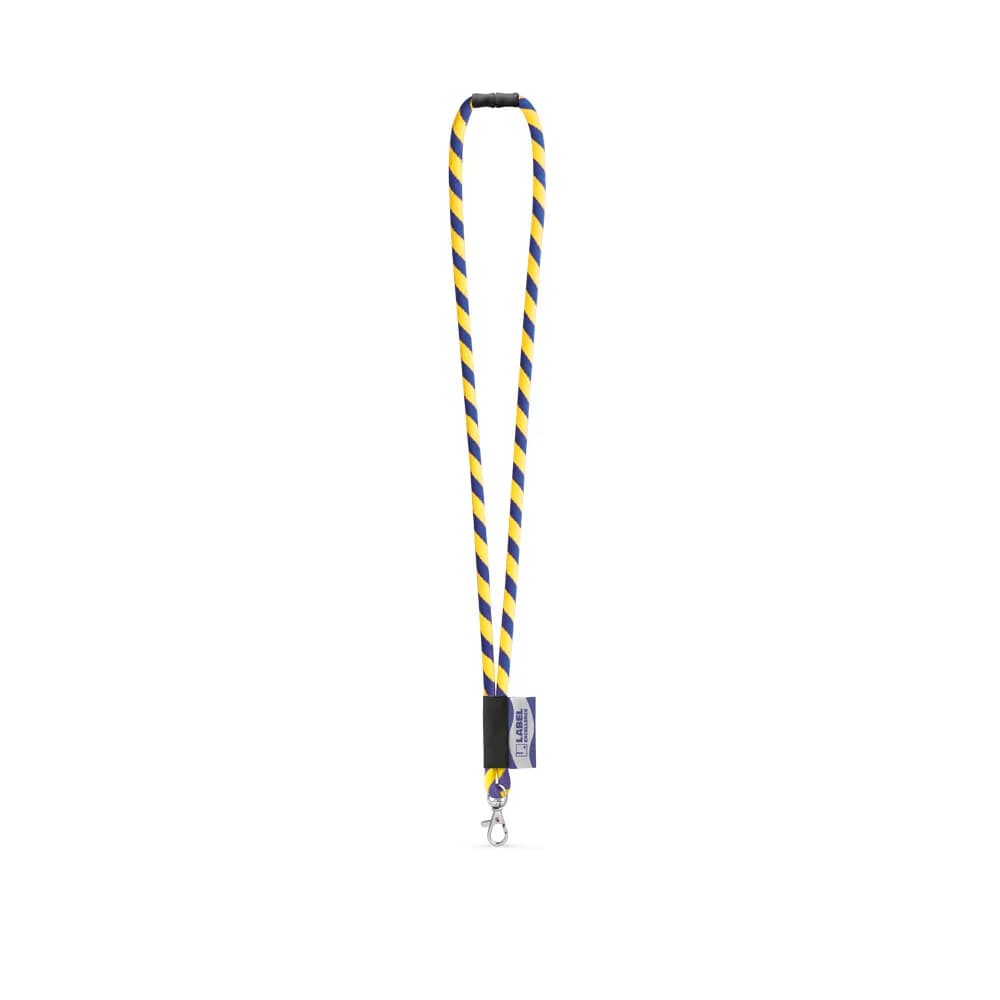SET Lanyard Tube Long (Ø 7 mm) mit 9 mm Schnappkarabiner und Ø 7 mm Sicherheitsverschluss - WISBECH - Gelb Hexachrome