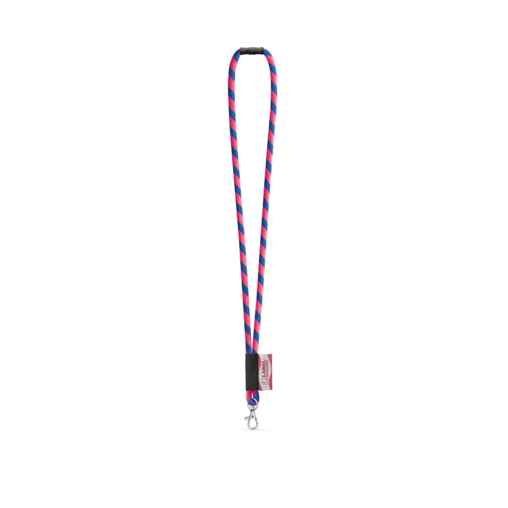 SET Lanyard Tube Long (Ø 7 mm) mit 9 mm Schnappkarabiner und Ø 7 mm Sicherheitsverschluss - WISBECH - Rosa Hexachrome
