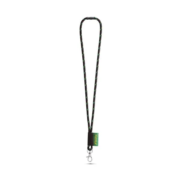 SET Lanyard NAUTIC Long (Ø 7 mm) mit 9 mm Schnappkarabiner und Ø 7 mm Sicherheitsverschluss - MANSFIELD - 300 - Schwarz