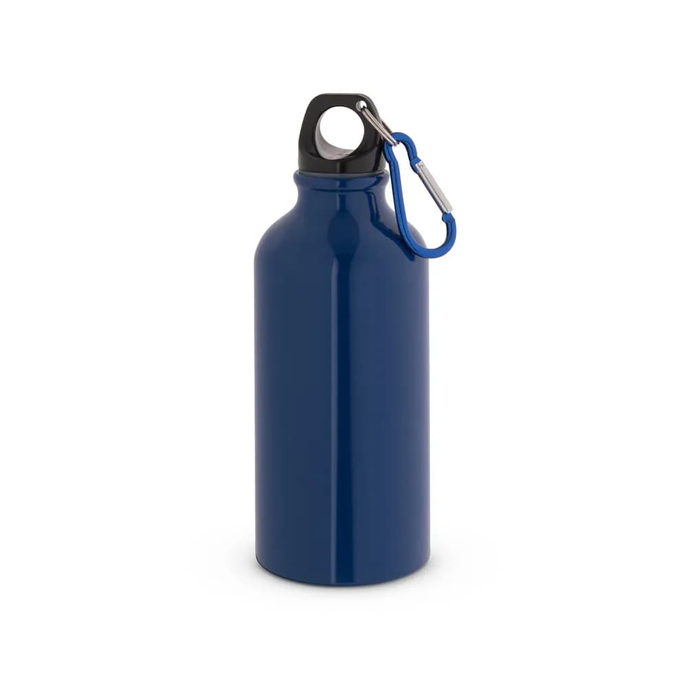 Aluminium-Sportflasche mit Karabiner 400 ml - LANDSCAPE S - Dunkelblau