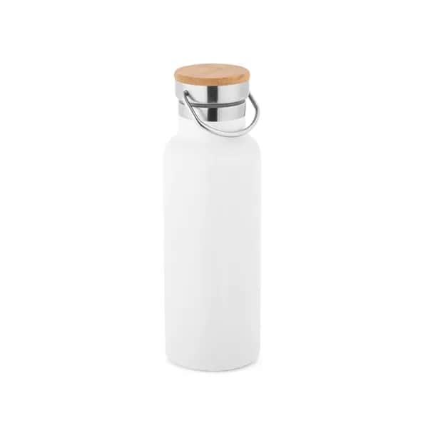 Trinkflasche aus Edelstahl (36% recycelt) (570 mL), doppelwandig und vakuumisoliert - RAGNAR - Weiß