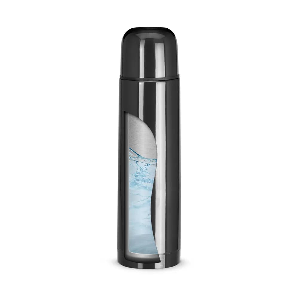 Thermosflasche aus Edelstahl mit 500 ml Fassungsvermögen - LUKA - Schwarz
