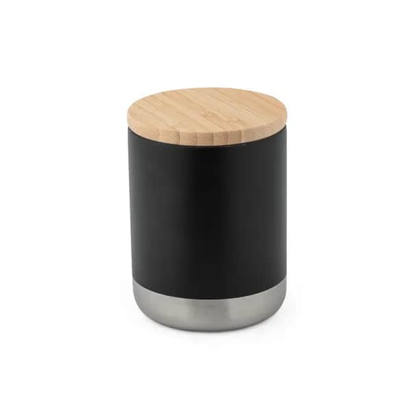 Isolierbecher aus Edelstahl (36% recycelt) (370 mL), doppelwandig und vakuumisoliert - NORRE TUMBLER - Schwarz