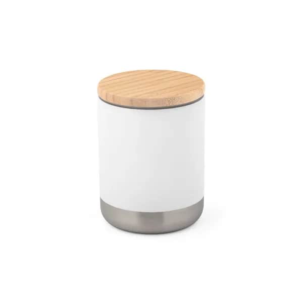 Isolierbecher aus Edelstahl (36% recycelt) (370 mL), doppelwandig und vakuumisoliert - NORRE TUMBLER - Weiß