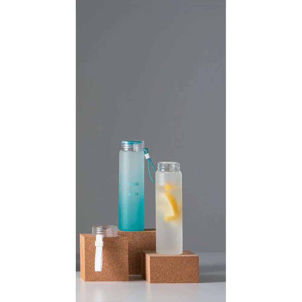 Flasche aus Borosilikatglas und Deckel aus AS 470 mL - WILLIAMS - Weiß