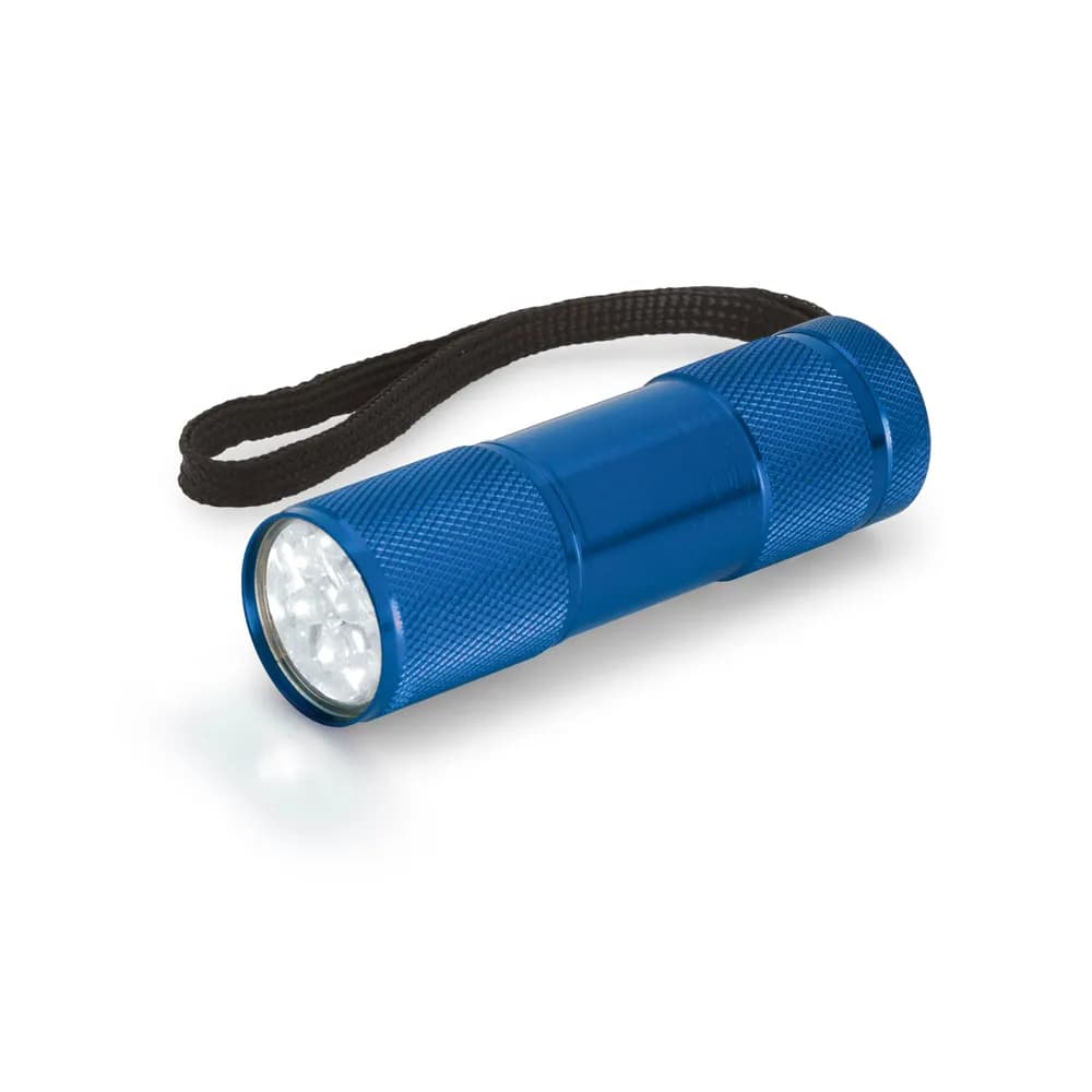 Taschenlampe aus Aluminium mit 9-LEDs - FLASHY - Königsblau
