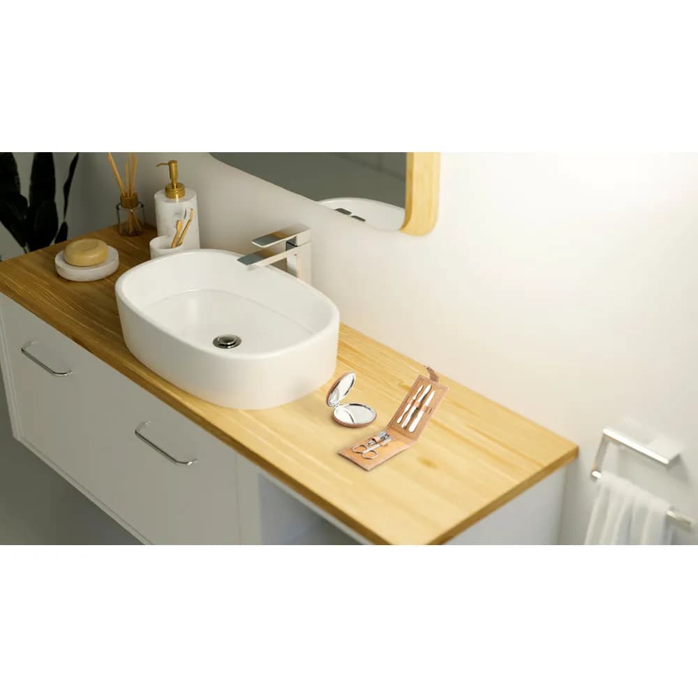 Maniküreset aus Kork mit Edelstahlteilen - ZENA - Natur