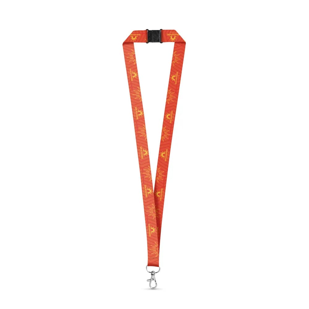 SET Lanyard SUBLIMATION Long II (20 mm) mit 20 mm Karabinerhaken und Sicherheitsverschluss - BRISTOL - Weiß
