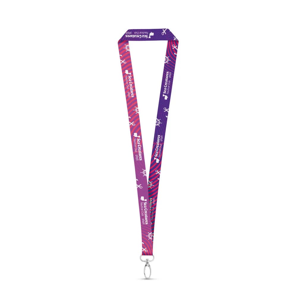 Lanyard-Set SUBLIMATION Long II (20 mm) mit 20 mm ovalem Karabiner - MANILA - Weiß