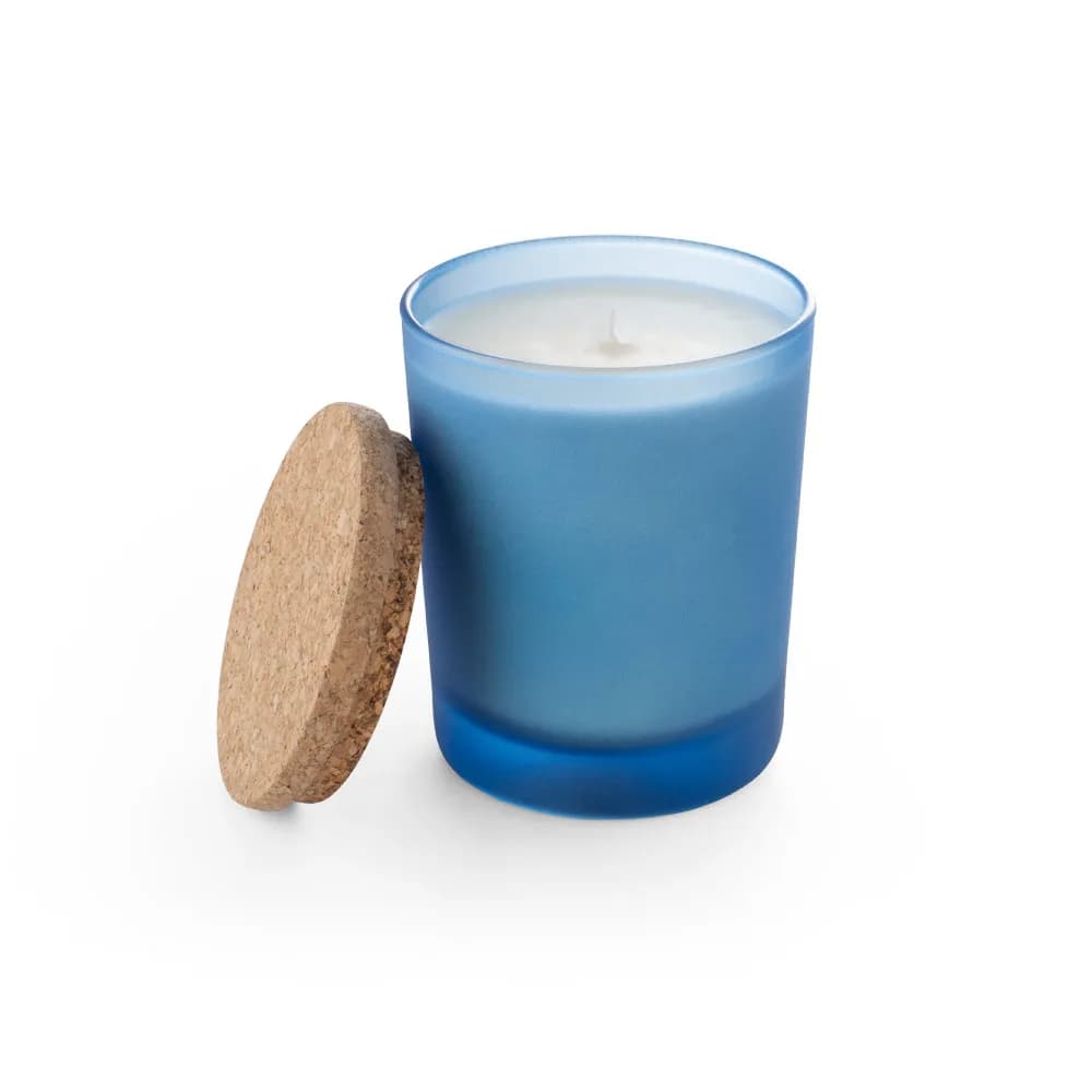 Aromatische Kerze in Glasbecher mit cork 180 g - DUVAL - Blau