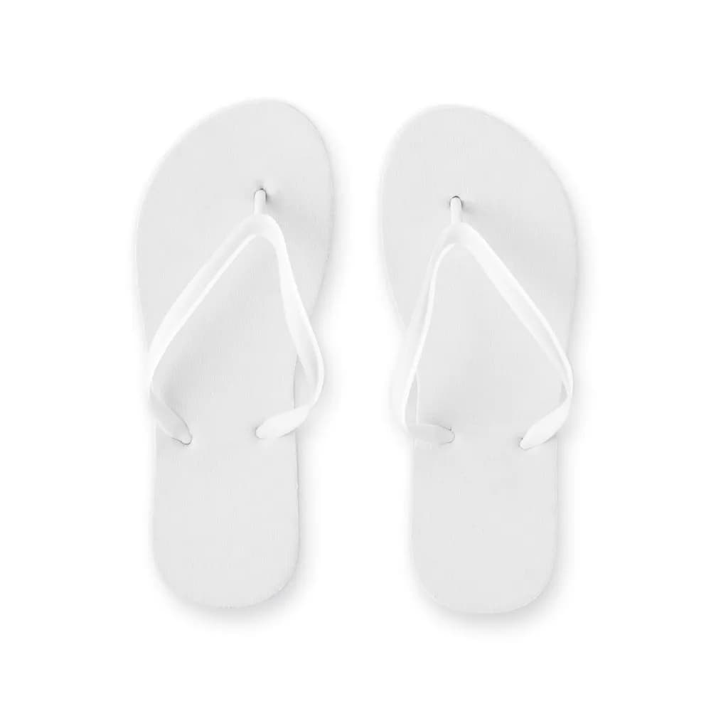 Flip-Flops mit vollständig veredelbaren Sublimationssohlen - BALI S / M - Weiß