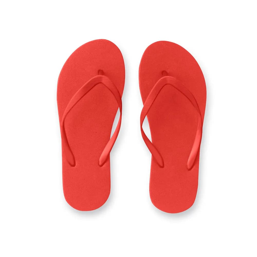 Bequeme Flip-Flops mit PE-Sohle und PVC-Riemen - MAUPITI L / XL - Rosa