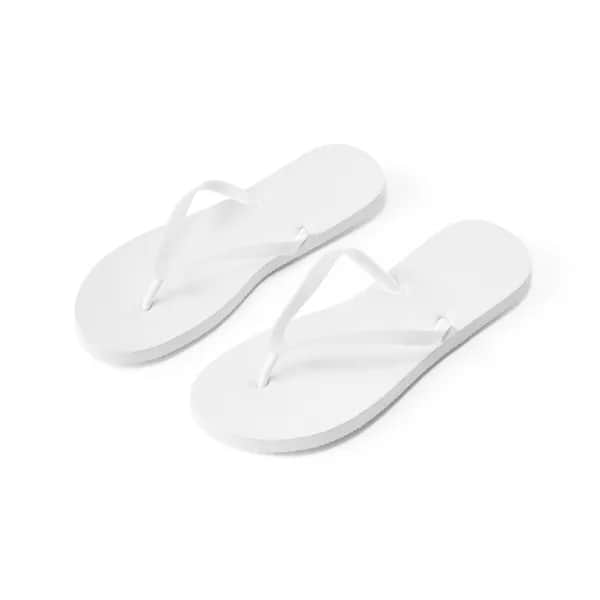 Bequeme Flip-Flops mit PE-Sohle und PVC-Riemen - MAUPITI S / M - Weiß
