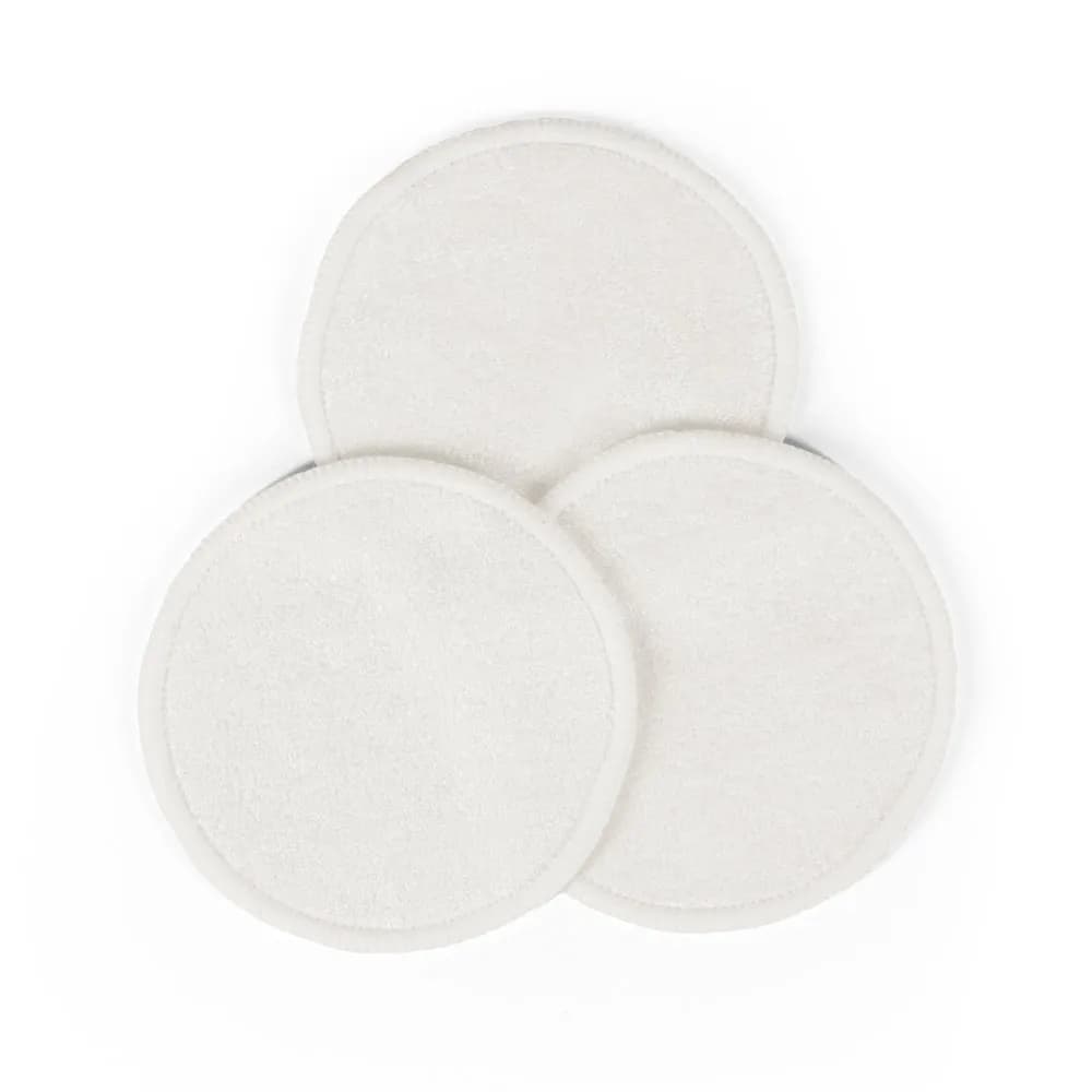 Set mit 3 waschbaren und wiederverwendbaren Gesichtsreinigungspads - ELISE - Natur