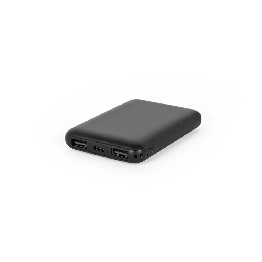Powerbank 5000 mAh aus recyceltem ABS (100% rABS) - LEAKEY 5 - Schwarz