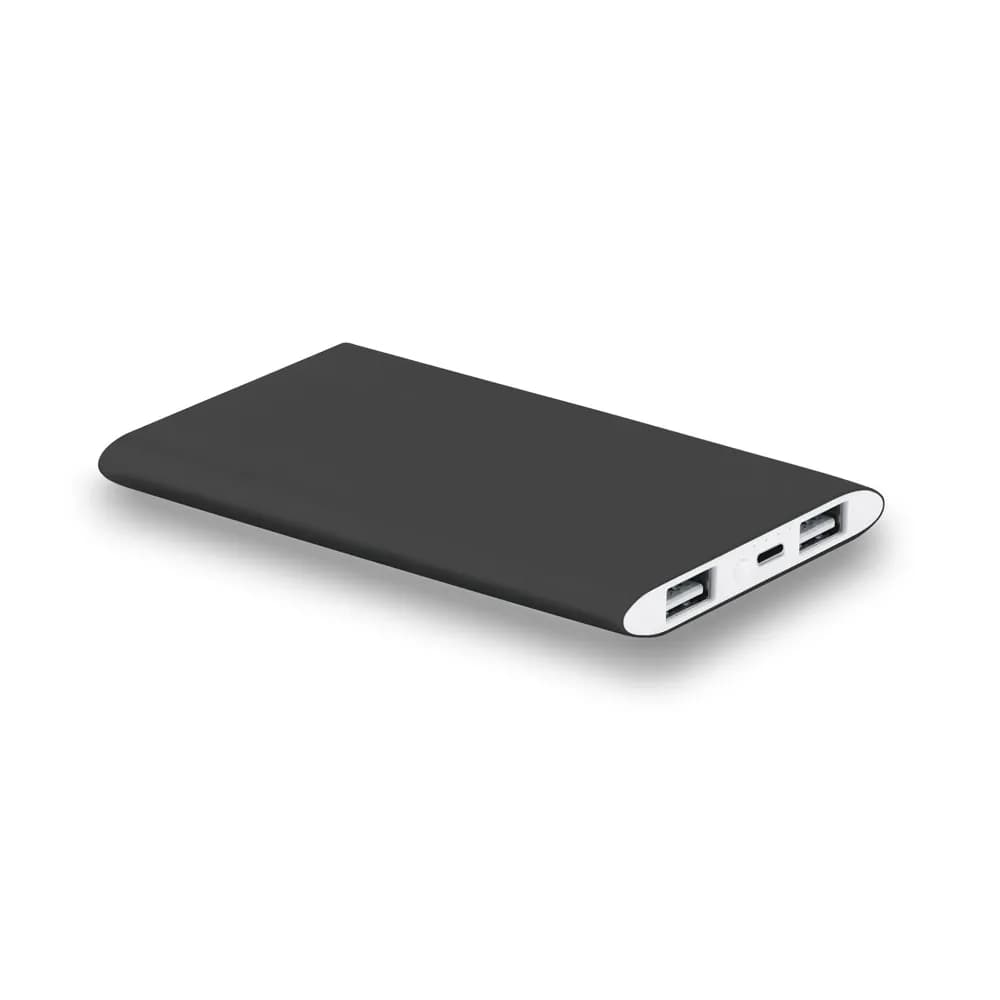 Powerbank 7200 mAh aus Recyceltes Aluminium (100 % rAL) - NOBEL - Schwarz