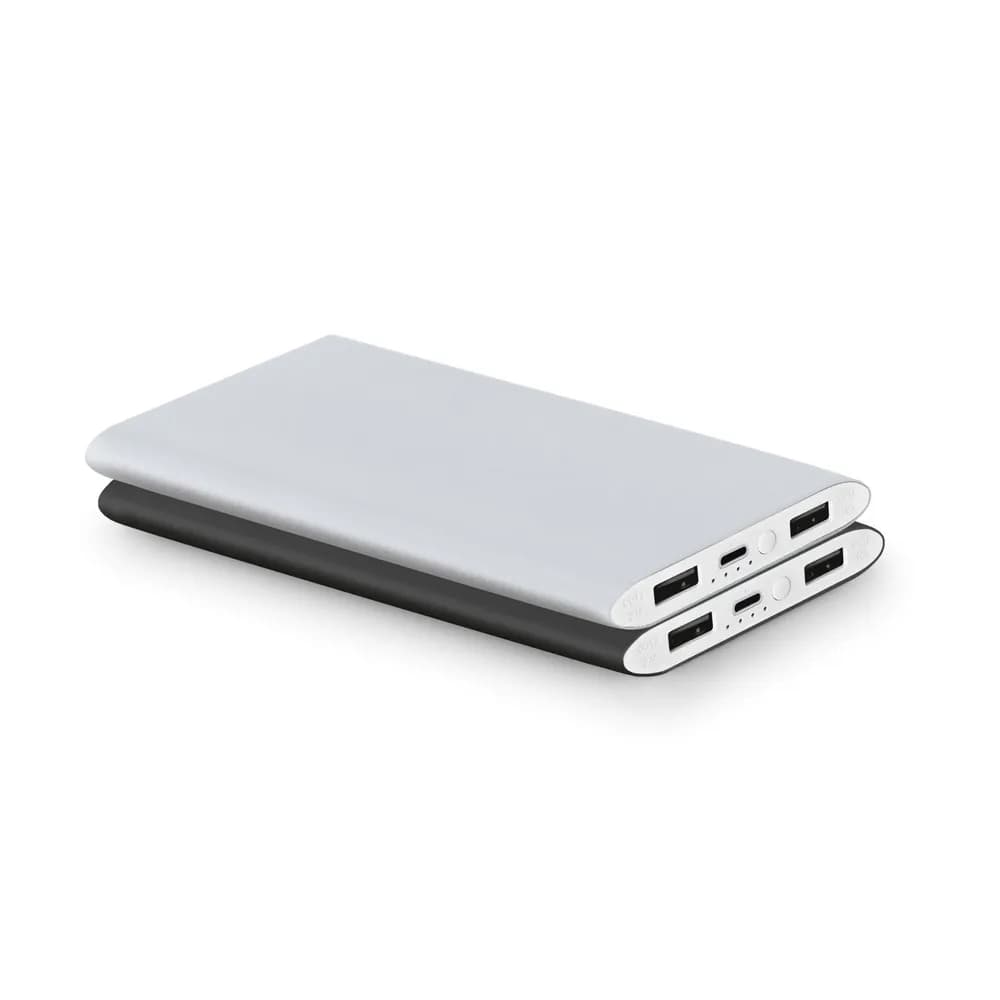 Powerbank 7200 mAh aus Recyceltes Aluminium (100 % rAL) - NOBEL - Schwarz