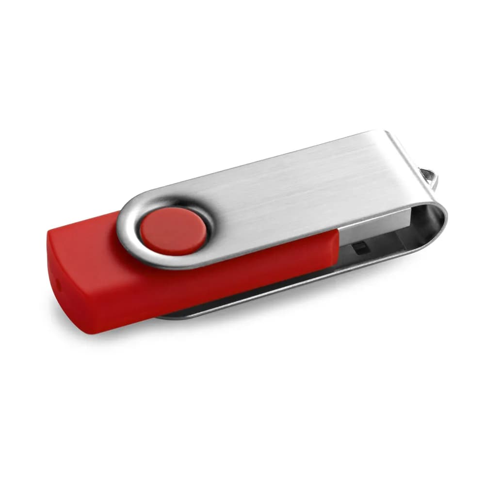 USB-Stick 4 GB mit Metallclip - CLAUDIUS 4GB - Rot
